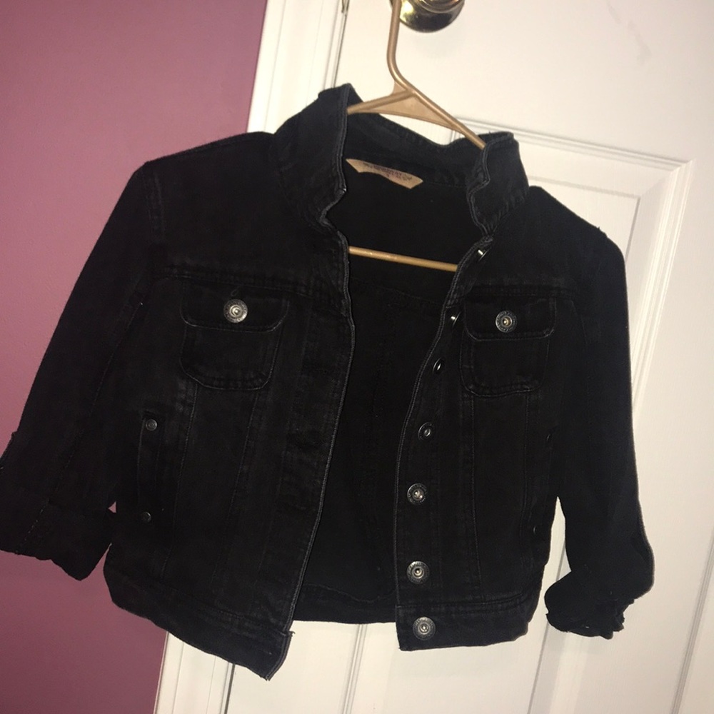 black jean jacket